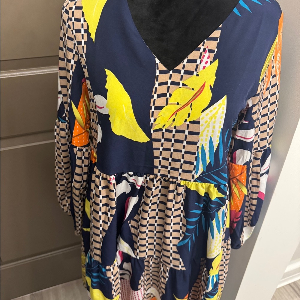 Colorful Patterned Women's Dress